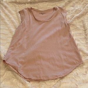 Loft striped cap sleeve tank top